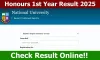 অনার্স ১ম বর্ষের রেজাল্ট ২০২৫ প্রকাশ: ফলাফল দেখুন এখানে